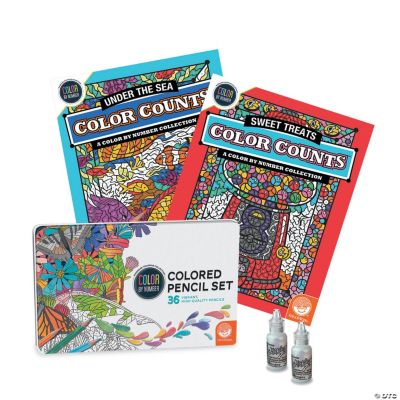 Color by Number Color Counts: Glitter Set of 2 | MindWare