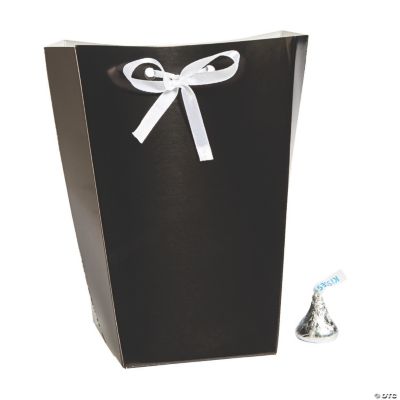Large Black Favor Boxes with Ribbon 