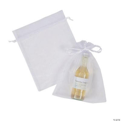 Large White Organza Drawstring Bags | Oriental Trading