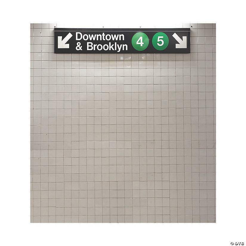 New York City Subway Plastic Backdrop Pc. Oriental Trading
