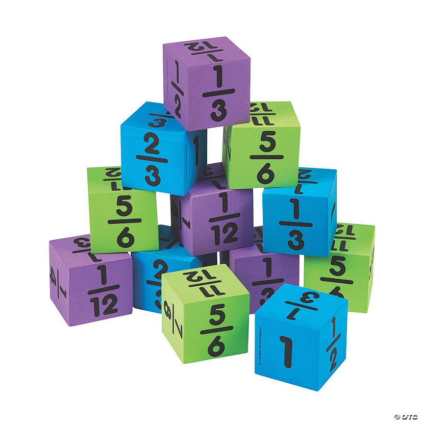 Learning Resource 4 Dice Six Sided Dice Learning the Common Fractions 