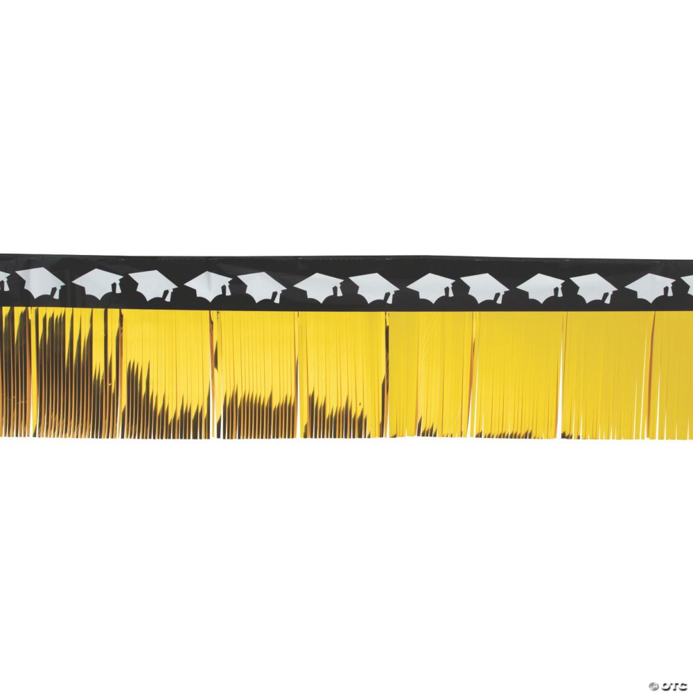 Black & Gold Graduation Fringe Garland