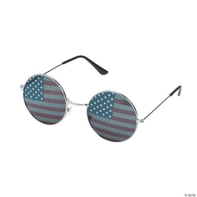 Patriotic Round Sunglasses 6 Pc Discontinued