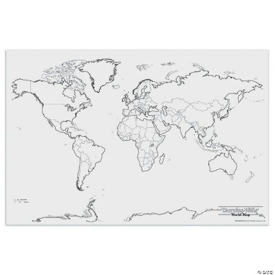 Wall Map of the giant world to paste (in English) - 232 x 158 cm