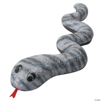 Manimo Weighted Plush Silver Snake - 2 Pounds | Oriental Trading