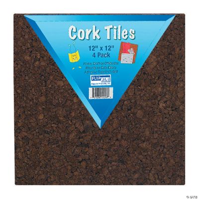 12X12 Dark Cork Squares 4 Pk 