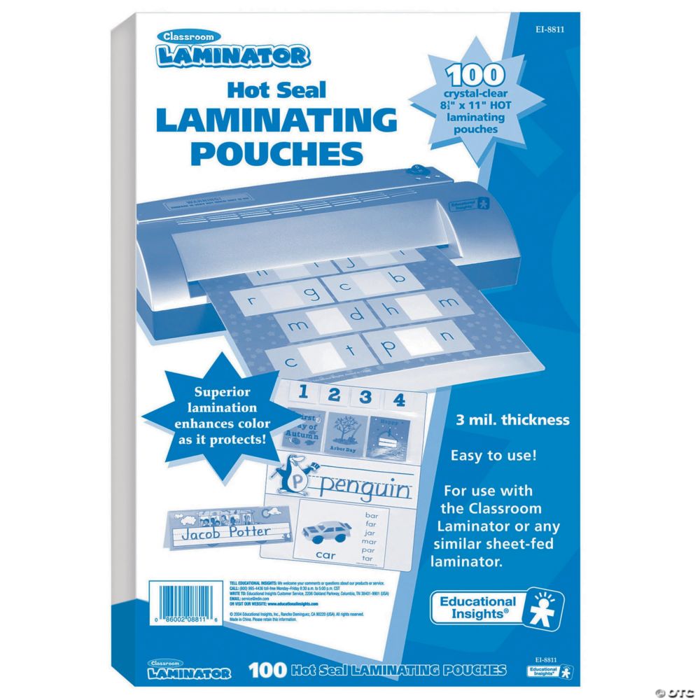 Classroom Laminator Pouches - 100 Pc.
