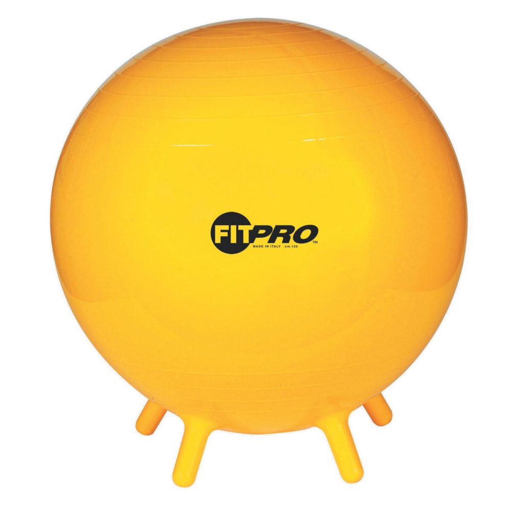 Champion Sports FitPro Ball with Stability Legs, 65cm, Yellow From MindWare