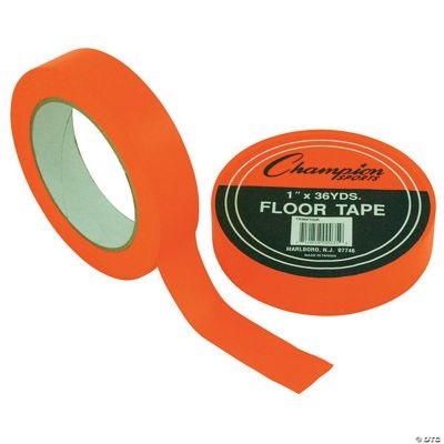 Champion Sports Floor Marking Tape, Green, 1" X 36 yd, 6 Rolls