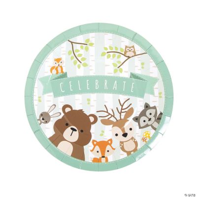 Woodland Animal Party Celebrate Paper Dinner Plates - 8 Ct.