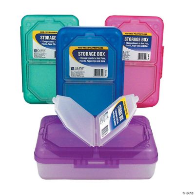 A Large Tupperware Box for Storing Various Items Stock Photo