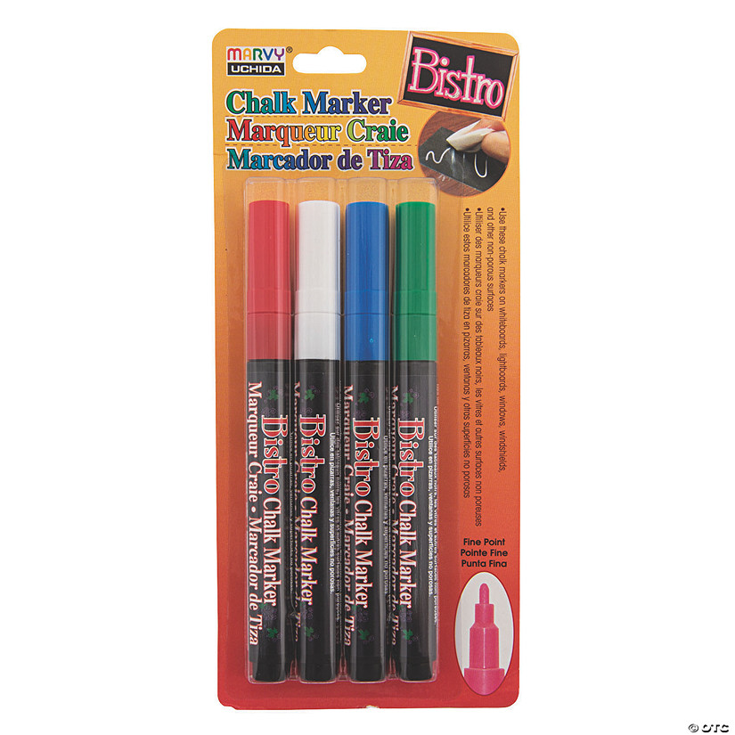 Marvy ® Primary Color Fine Tip Chalk Markers - Discontinued
