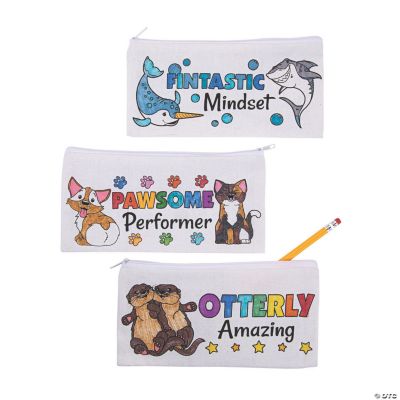 Download Color Your Own Canvas Positive Pals Pencil Cases - Craft Kits - 12 Pieces | eBay