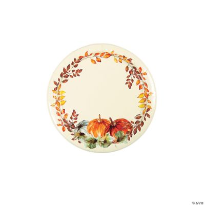 Thank-Fall Pumpkins Paper Dessert Plate Oriental Trading
