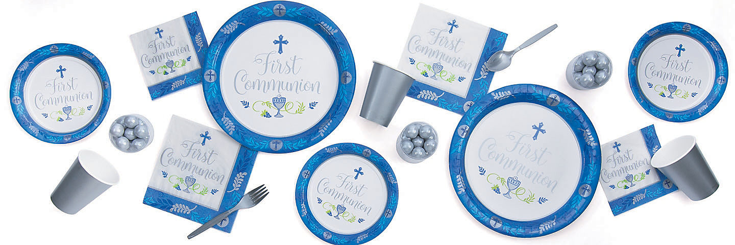 Blue 1st Communion Party Supplies