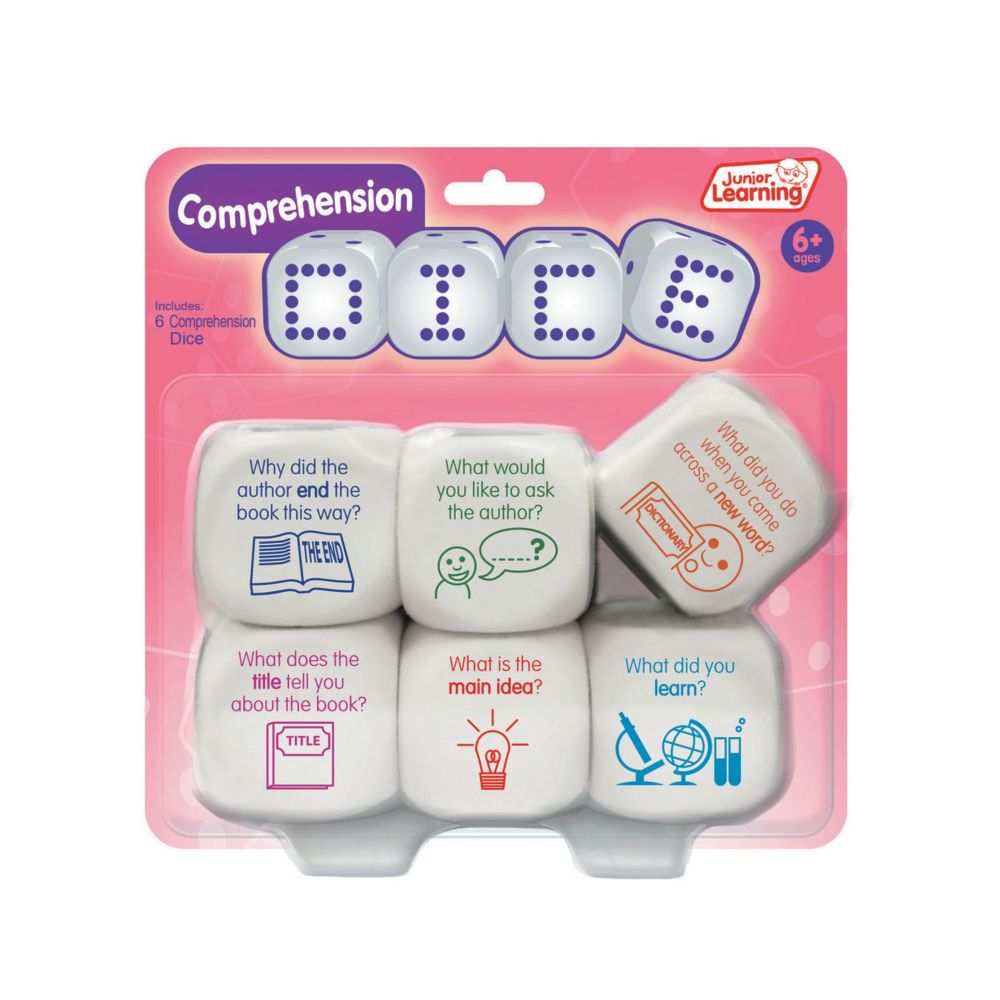Junior Learning Comprehension Dice, 6 per pack From MindWare
