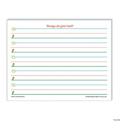 Teacher Created Resources Smart Start K-1 Writing Paper, 100 Sheets Per ...
