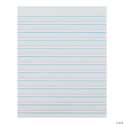 100 Sheets Ruled Writing Paper, Double-Sided Printing Skip-A-Line Ruled  Writing Paper with Dotted Lines Handwriting Practice Paper 1” line spacing  for