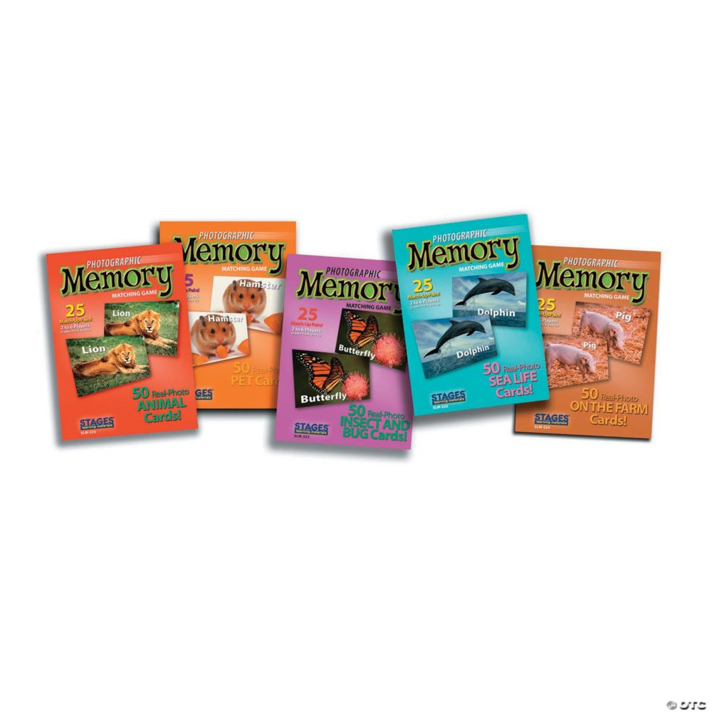 Animal Memory Game Card Set, 250 cards