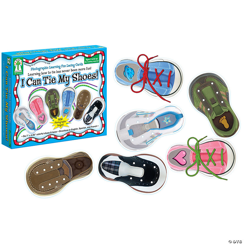 I Can Tie My Shoes! Lacing Card Set Oriental Trading