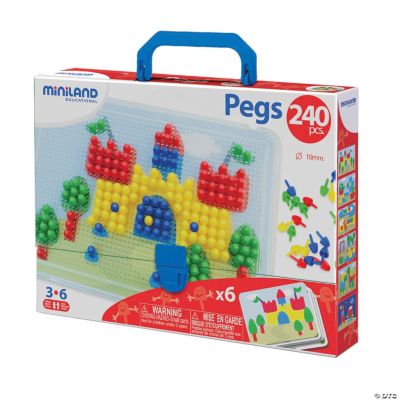 Primary Peg Sets, 3/8" Pegs, 240 pieces Oriental Trading