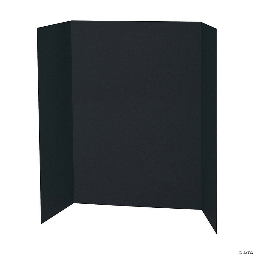 Pacon Presentation Board - Black, Single Wall, Qty 6