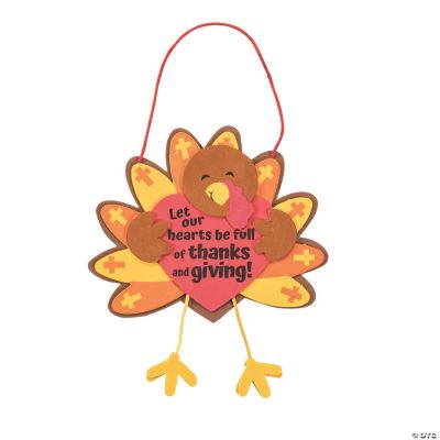 Fun Express Give Thanks Sign Craft Kit - Makes 12 Thanksgiving Crafts For Kids & Classroom