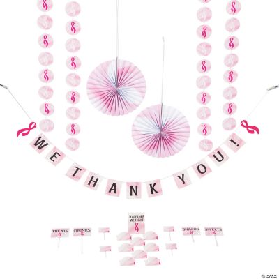 Pink Ribbon Treat Table Decorating Kit - Discontinued