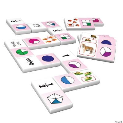 fraction-dominoes-set-educational-28-pieces-ebay