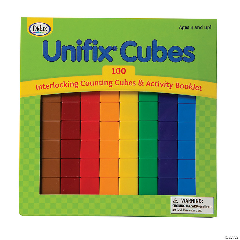 NEW 100 Unifix Cubes Elementary Math Manipulative Cubes Base 10 Green Same Color 