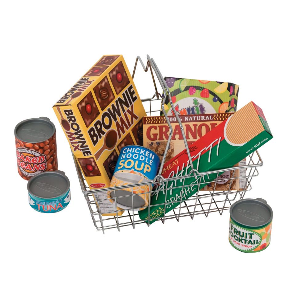 Grocery Basket With Food Toy From MindWare