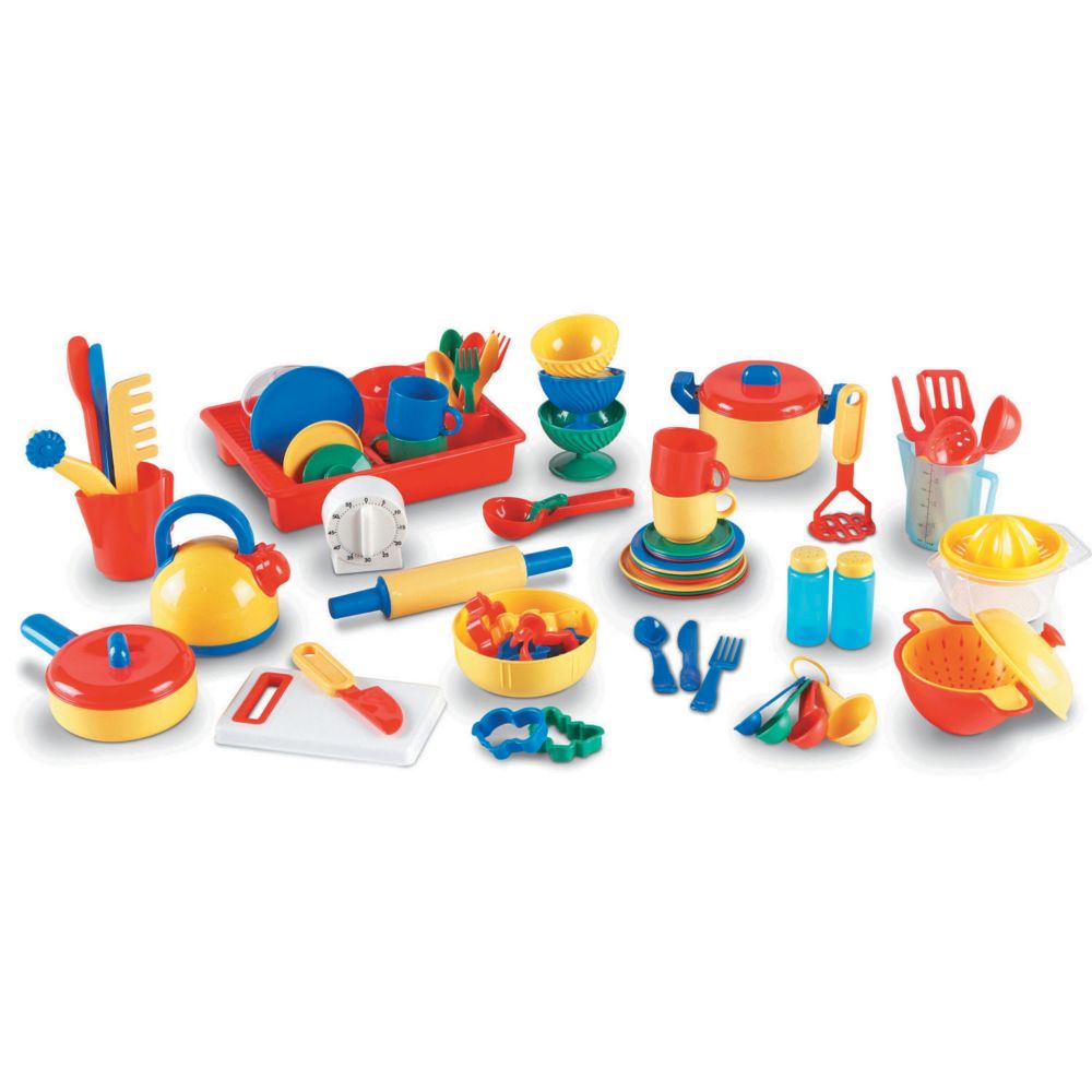 Learning Resources Pretend & Play Kitchen Set of 76 Pcs From MindWare