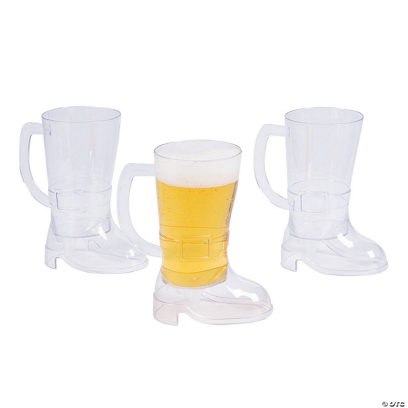 Tænk fremad Ingen auditorium Plastic Boot Beer Steins - 12 Ct. | Oriental Trading
