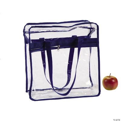2 Pack Clear Stadium Approved Tote Bags, 12x6x12 Large Transparent