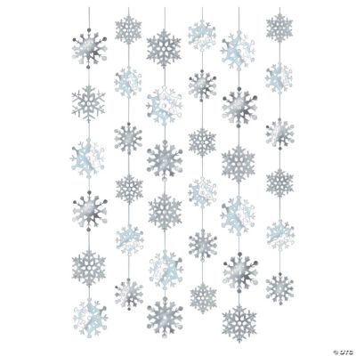 7 Ft. Snowflake Hanging Decorations 6 Pc. Oriental Trading