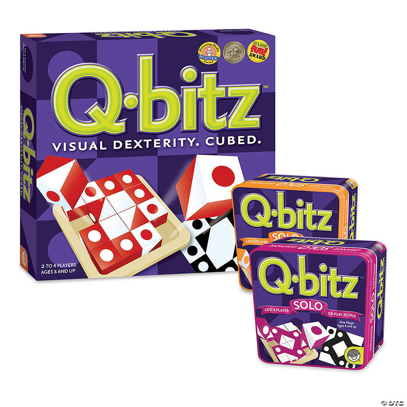 Qbitz Q Bitz Visual Dexterity Cubed Complete Green Cube Set w Tray MindWare 