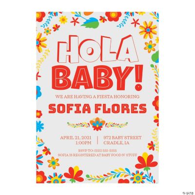 personalized fiesta baby shower invitations