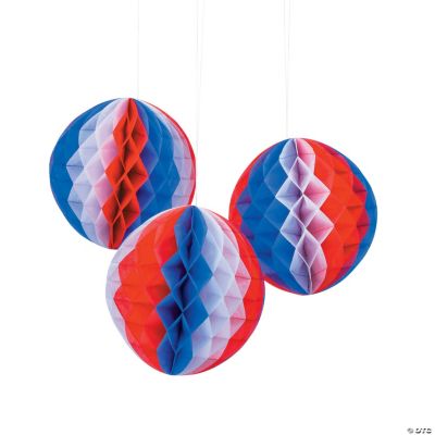 Patriotic Honeycomb Hanging Decorations | Oriental Trading