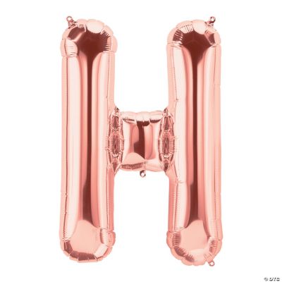 ballon lettre H AIR H36cm rose gold - Hyperfetes