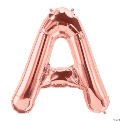 A Rose Gold Letter Mylar Balloon | Oriental Trading