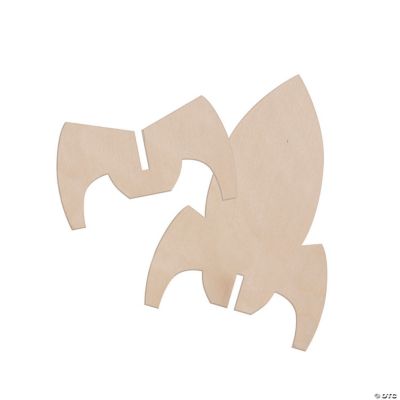 Do It Yourself 3D Unfinished Wood Rockets Craft Kits 12 Pieces eBay