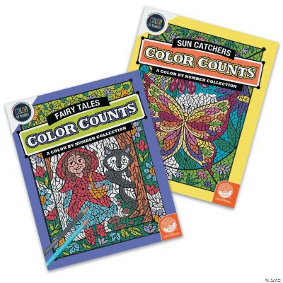 Color by Number Color Counts: Sun Catcher & Fairies Set of 2 | MindWare