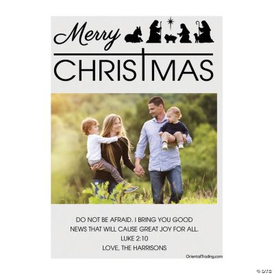 Custom Photo Nativity Merry Christmas Cards - Discontinued