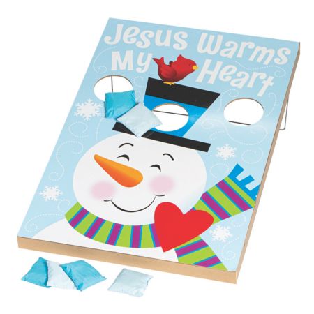 Religious Snowman Bean Bag Toss Game