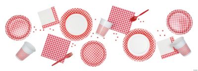 Red Gingham Party Supplies