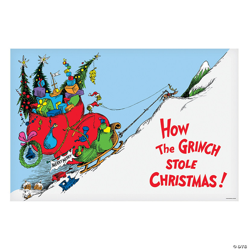 Dr. Seuss™ The Grinch Backdrop Banner - 3 Pc. | Oriental Trading