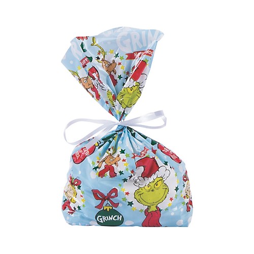 Amosfun 30PCS Christmas Drawstring Gift Bags Goodie Bags Assorted Christmas Prints Treat Gift Bags for Christmas Party Favors Decoration Holiday Favor 