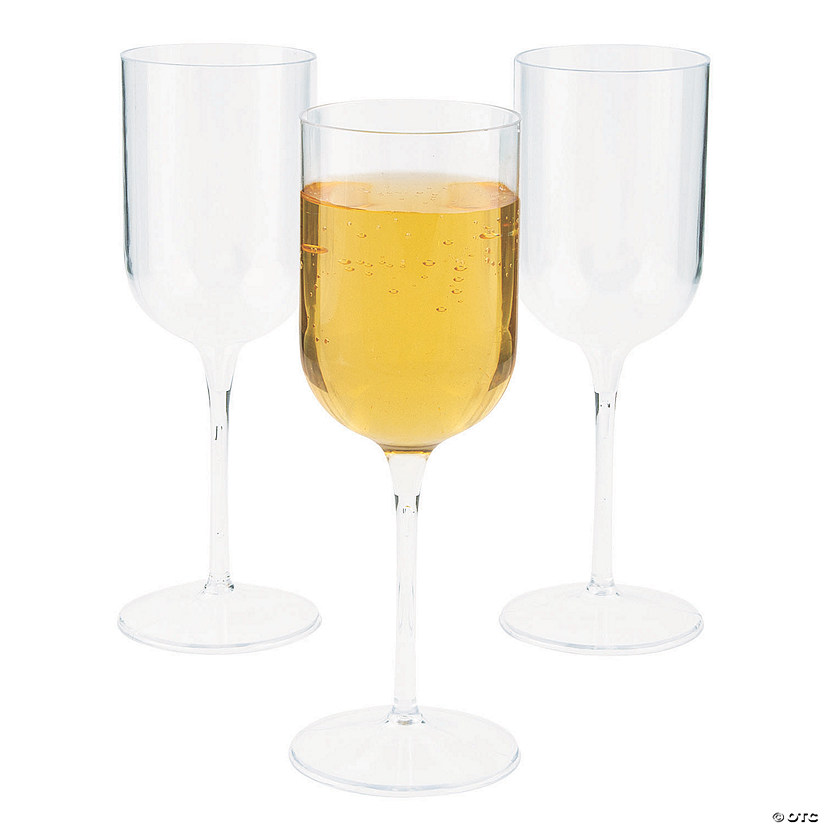 Clear Premium BPA-Free Plastic Wine Glasses - 25 Ct.