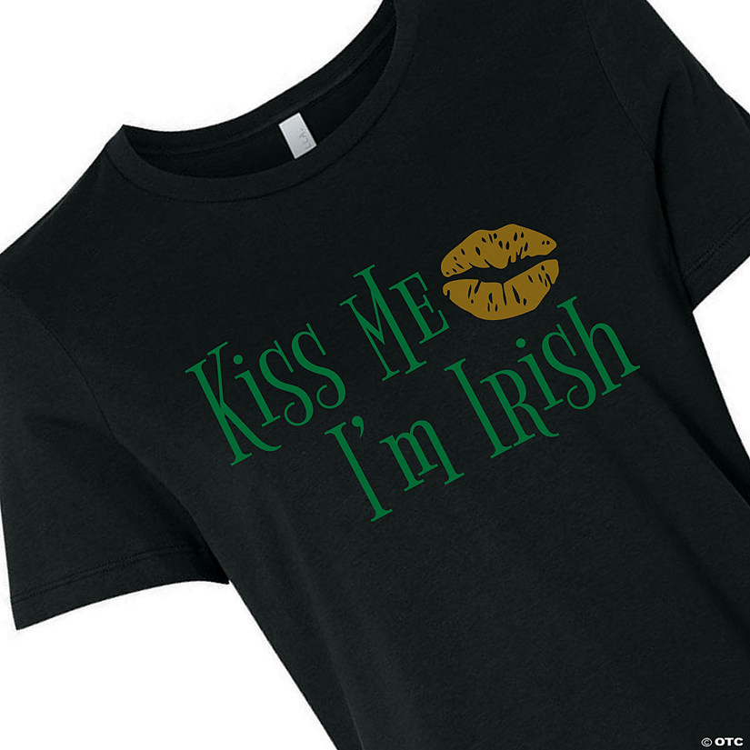 Patrick's Day Shirt Women's Graphic T-Shirt St Paddy's Day Tee Kiss Me I'm Irish T-Shirt Cute Shirt St Patty's Day Shirt St