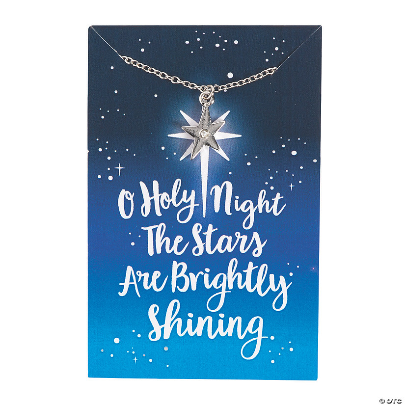 O Holy Night Star Necklaces With Card Oriental Trading